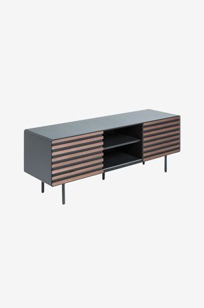 Kave Home - TV-benk Kesia 162 x 58 cm - Grå - TV-benker & mediebenker - Fra Homeroom