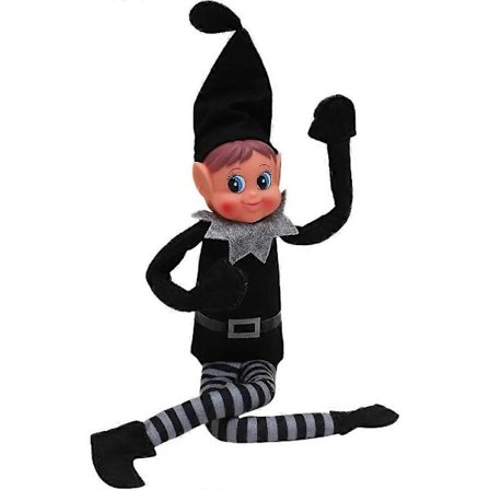 42cm Julemandens Elf, der Opfører sig Dårligt, Plyslegetøj, Nyhed, Lang, Bøjlig, Slem Dreng, Elf på Hylden, Julemandens Elver Dukke (FMY)