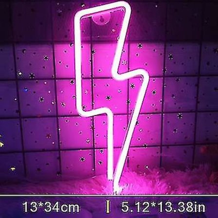 Neon skylt blixt LED neon vägg nattljus batteri