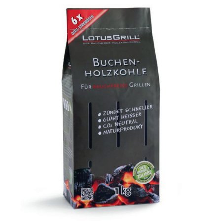Lotusgrill Grillkol 1 kg (Påse) | Utematlagning > Grillkol, briketter & träpellets > Kol | Bagaren och Kocken