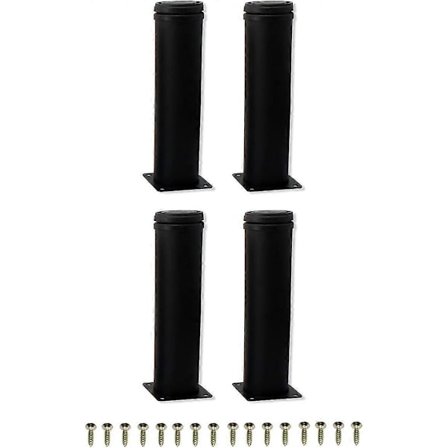 4 stk. 20 cm Sorte Justerbare Møbelben i Rustfrit Stål