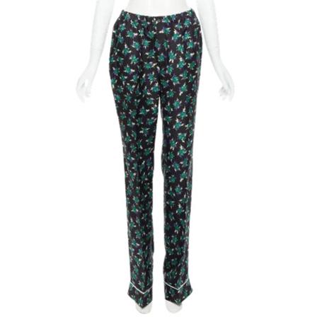 Prada Vintage Pre-owned Silk bottoms svart, Dam Vintage Byxor, Dam, Storlek: M