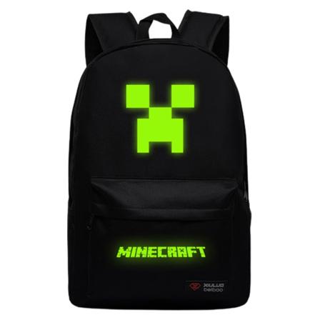 Minecraft Kids Student Skoleveske Ryggsekk Reiseryggsekk black