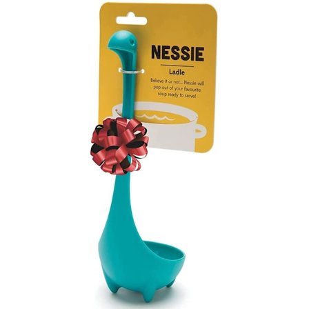 Nessie Øse Ske - Lilla Kogeøse til Servering af Suppe, Gryderet, Sauce & Chili - Høj Varmebestandig Loch Ness Stående Suppeøse