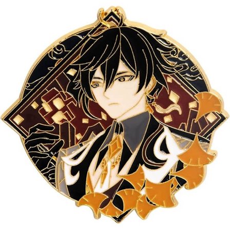 Genshin Impact Hutao Brosche Nål - Hutao Karakter Cosplay Emalje Brosche Lapel Nål - Gave til Fans, Kvinder og Piger Zhongli -