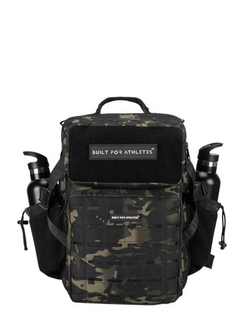 Built For Athletes | Medium Black Camo Gym Backpack | 25 L