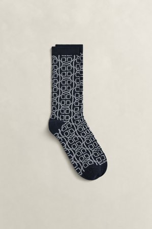 GANT Damen Monogram Socken (36-38) Marineblau