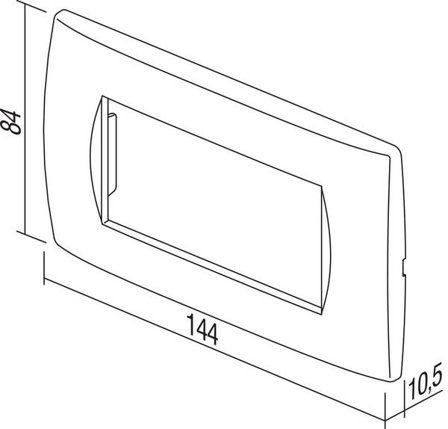 TEM Serie Modul Rahmen OS COVER PLATE SOFT4M PW