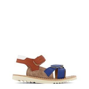 Pom D'api Blue/Rust/White Waff Jimy Sandals 29 EU - Sandals - 29 EU - Blue