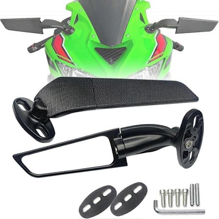 Moottoripyörän peilit Stealth Wind Wing sivupeilit, yhteensopivat Kawasaki Ninja 650 2025, Ninja 500, Ninja 400, 300 kanssa