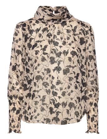 3479 Chiffon - Lizeth Blus Långärmad Creme SAND