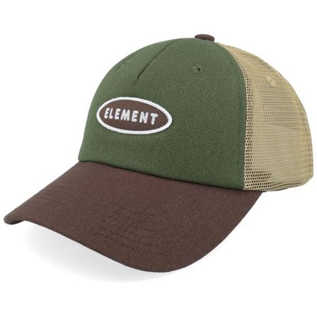 Element - Grön trucker Keps - Union Mesh Cap Rifle Green A-Frame Trucker @ Hatstore