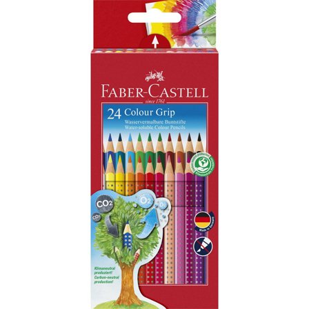 FABER-CASTELL Akvarellpenna Grip 2001 24/fp - Lyreco - Skola och förskola - Pennor och tillbehör - Färgpennor - Akvarell