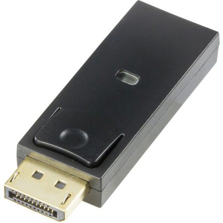 DELTACO Videoadapter, DP-HDMI, DisplayPort och HDMI, DisplayPort (hane) till HDMI (hona), svart - Lyreco - Datorprodukter - Kablar och adaptrar - 