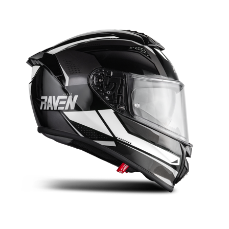 Täysikasvoinen kypärä Raven GT-Sports Musta/Valkoinen S