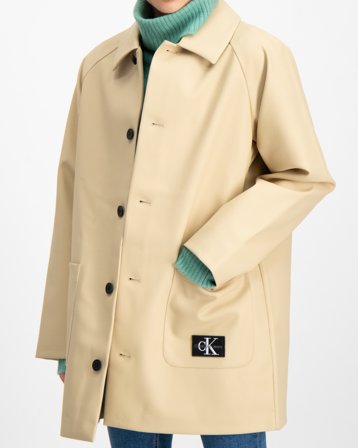 Calvin Klein SOFT COATED MAC COAT Beige Jackor Tjej - Kids Brand Store