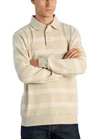 Lindbergh Striped polo Sweatshirt Hoodies & sweatshirts Herr Grå XXL