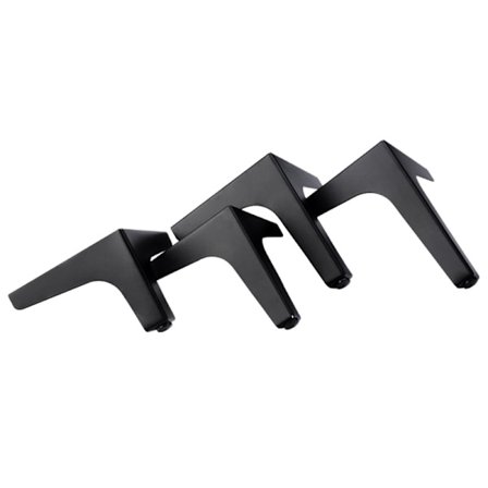 4 stk. Metallmøbelbein, Moderne Jern Diamant Trekant Møbelføtter DIY Utskifting Svart for Skap Skuff Sofa Couch Stol Ottoman - Svart