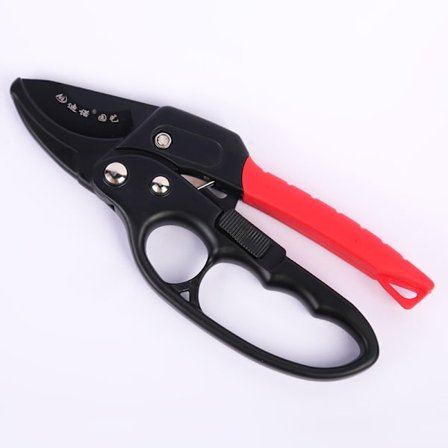 Beskæringsgrensaks med ambolt og automatisk klikmekanisme. Hækkeklipper til grene