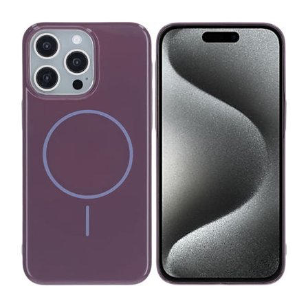 Blank desigen Magnetic Case For iPhone 15 Pro Max Purplek
