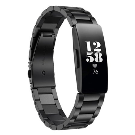 Fitbit Inspire / Inspire HR three beads rostfritt stål - Svart