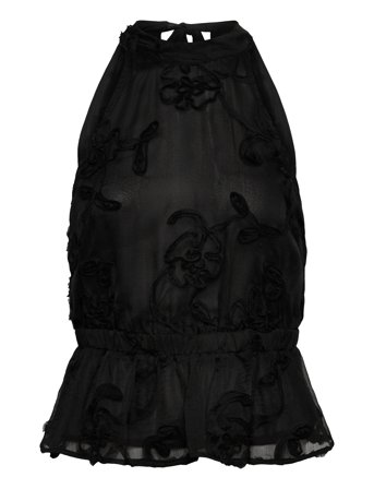 Gina Tricot Halterneck Top - Black - L