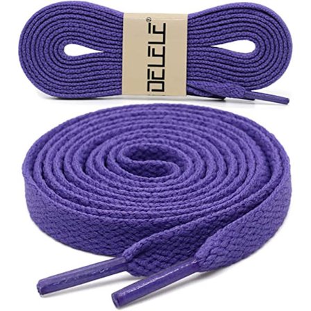 2 par flade skolisser, egnet til skateboard sko og sportssko, 43" tommer (lilla)