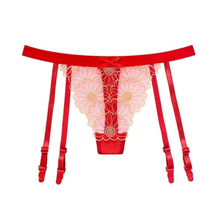 T Bukser Strømpebånd Belte Ben Strømpebånd RØD Rød