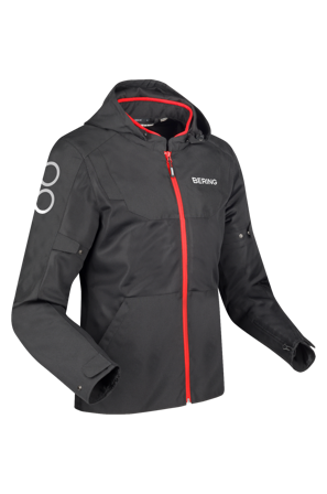 Motorradjacke Bering Profil Schwarz/Rot L