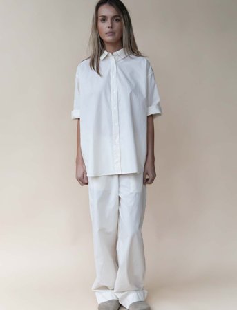 STUDIO FEDER Cecilia Shirt - Poplin - Cream - L