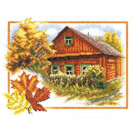 Broderikit Panna "Lantlig höst" 23 x 28.5 cm
