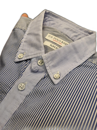 Blårandig skjorta U.S. Polo Assn. Slim Fit
