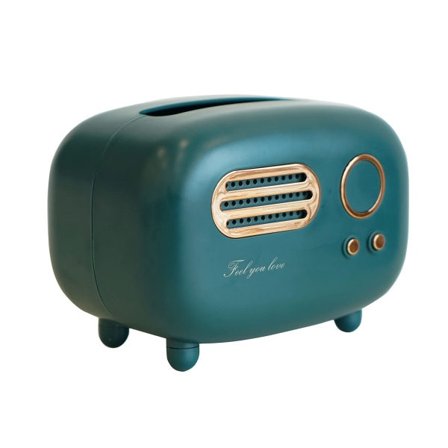 Vävnadslåda, Retro Radio Vävnadslåda, Konst Vävnadslåda, Grön