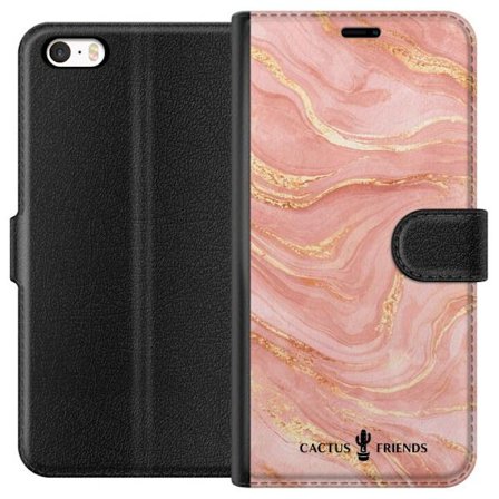 Yhteensopiva Lompakkokotelo Apple Apple iPhone 5 Cactus and Friends – RoseGoldFlow