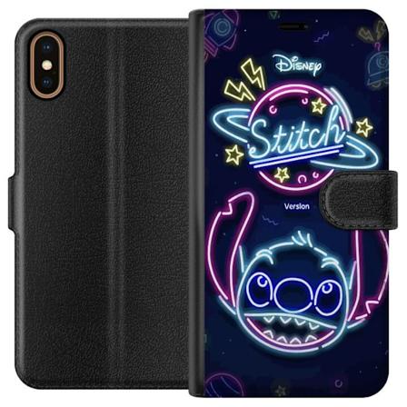 Apple iPhone XS Plånboksfodral Stitch Neon