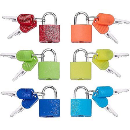 6-pack Mini Resväska Lås, Flerfärgade Resväska Lås Med 2 Nycklar [DB]