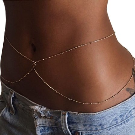 Boho taljekæde enkel bikini mavekæder sommer kropskæde være