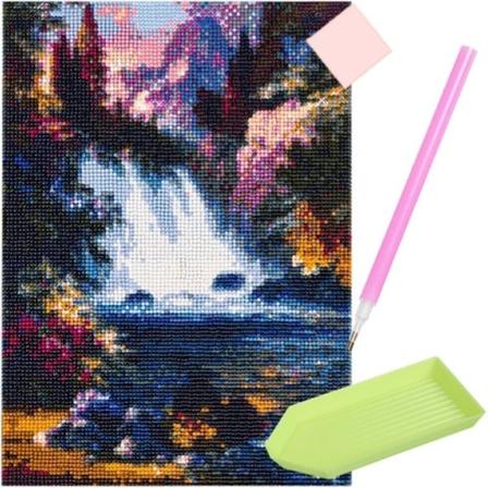 Diamantmålning - Vattenfall Multicolor