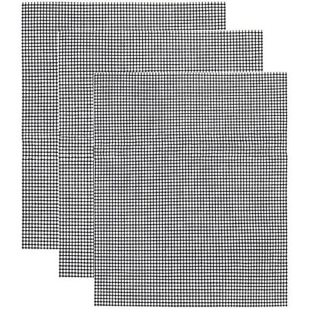 Grillmatte, Non-stick Grillnett Slitesterkt Varmebestandig Grillnett Lett å Rengjøre for Grilling av Kjøtt, Grønnsaker, Sjømat (3 stk 40 * 30)