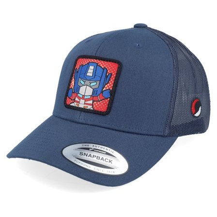Transformers - Blå trucker Keps - Kawaii Optimus Prime Navy Trucker @ Hatstore