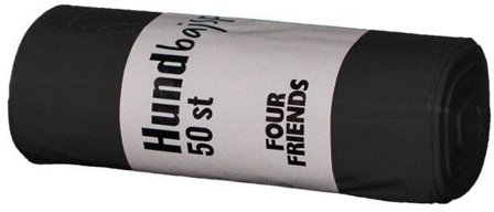 Lupus Kakkapussi Musta 50 kpl