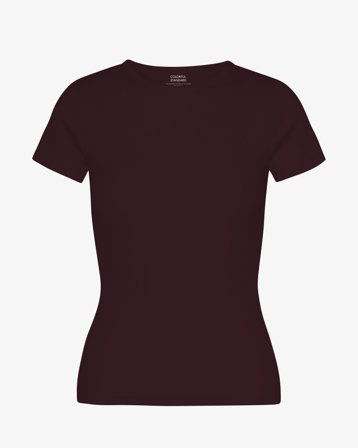 Organic Rib T-Shirt - Oxblood Red S