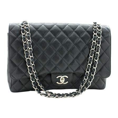 Chanel Vintage, Pre-owned Timeless Zwart, Dames, Maat:ONE Size,leer