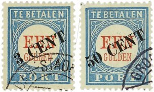 Holland 1906-1910 - Portomærker NVPH P27-P28 - Stemplet