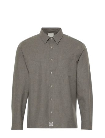 Calvin Klein | Ls Solid Silk Wool Easy Shirt | L