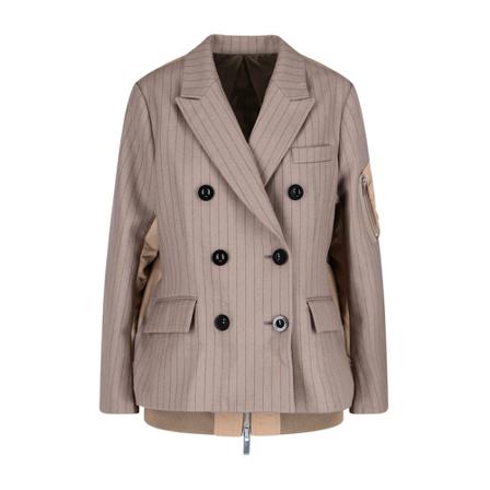 Sacai Blazers , Beige , Dames , Maat: M