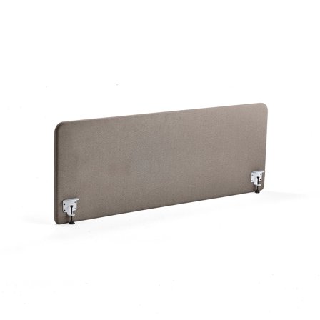 Tischteiler ZONE, inkl. weiße Beschläge, 1800 x 650 x 36 mm, Stoff Hush, hellbraun