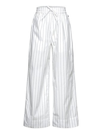 Mads Nørgaard Crisp Poplin Pipa Pants - White - 128