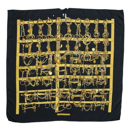 Hermès Vintage, Pre-owned Scarf Zwart, Dames, Maat:ONE Size