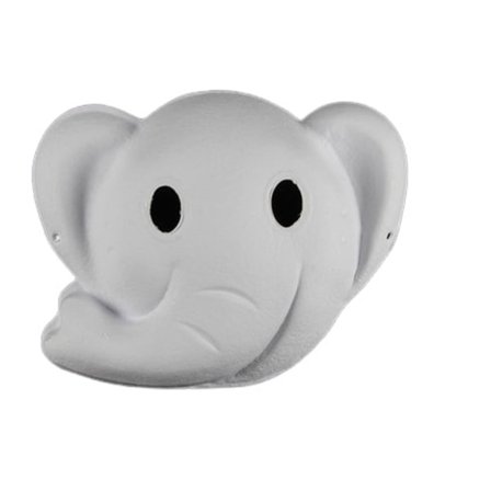 Lasten naamio valkoinen käsinmaalattu selluloosamaskit lasten maalausnaamio valkoinen alkio värjäysnaamio norsu